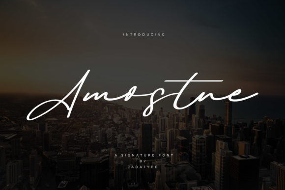 Amostne: Elevate Your Brand with This Elegant Script Font