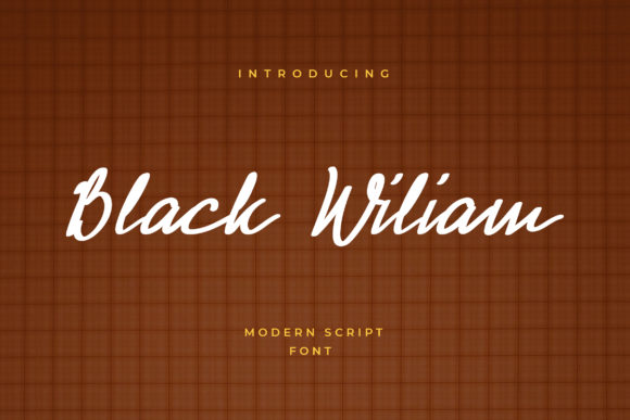 Black Wiliam: A Trendy Script Font for Versatile Branding