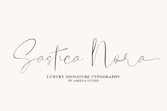 Enhance Your Brand with Sastica Nora: A Smooth Handwritten Font