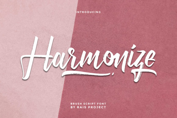 Harmonize: A Brushed Handwritten Font for Elegant Branding