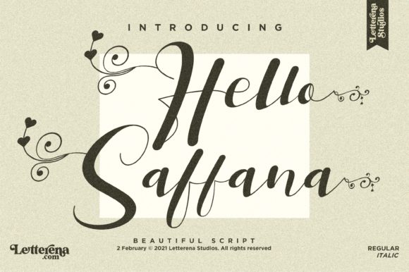 Hello Saffana: A Charming Handwritten Font for Creative Projects